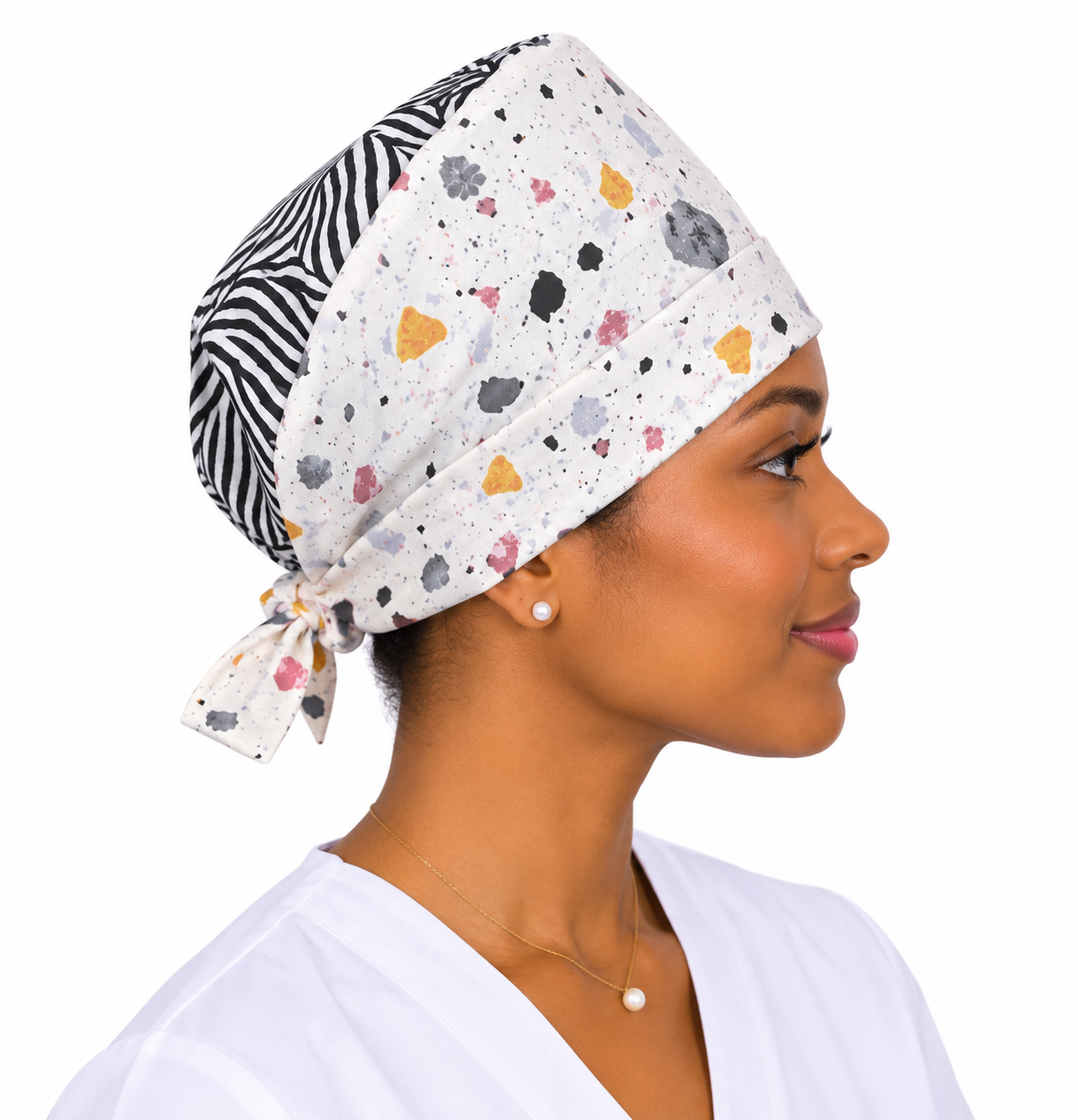 Calot bloc opératoire en coton – Motif Espce – Taille adulte unisexe