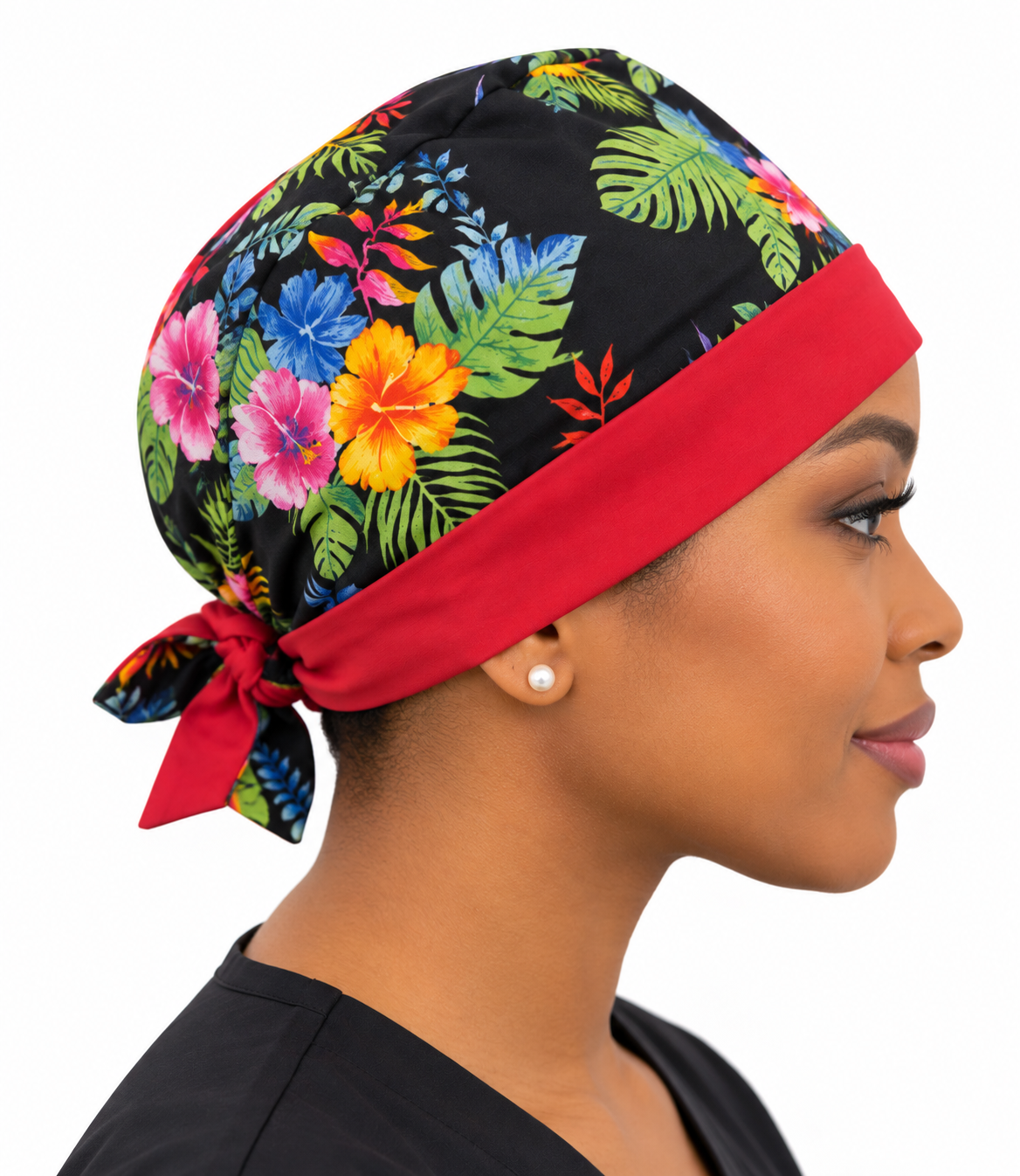 Coiffe de chirurgien en coton – Motif Tropical