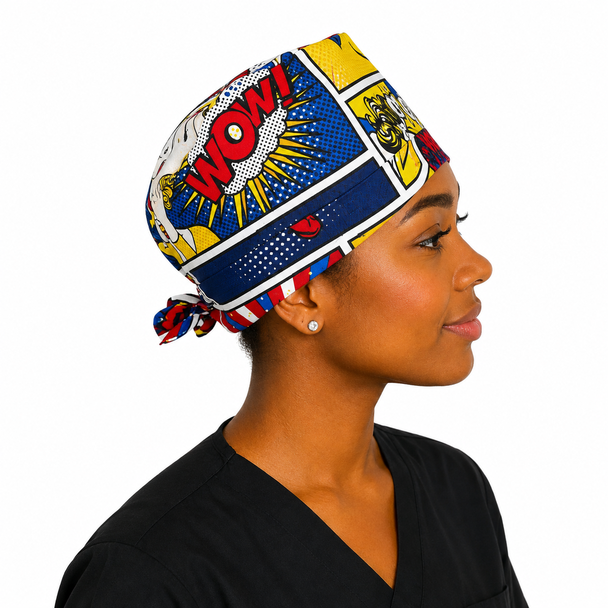 Calot médical bloc opératoire en coton – Motif Snap