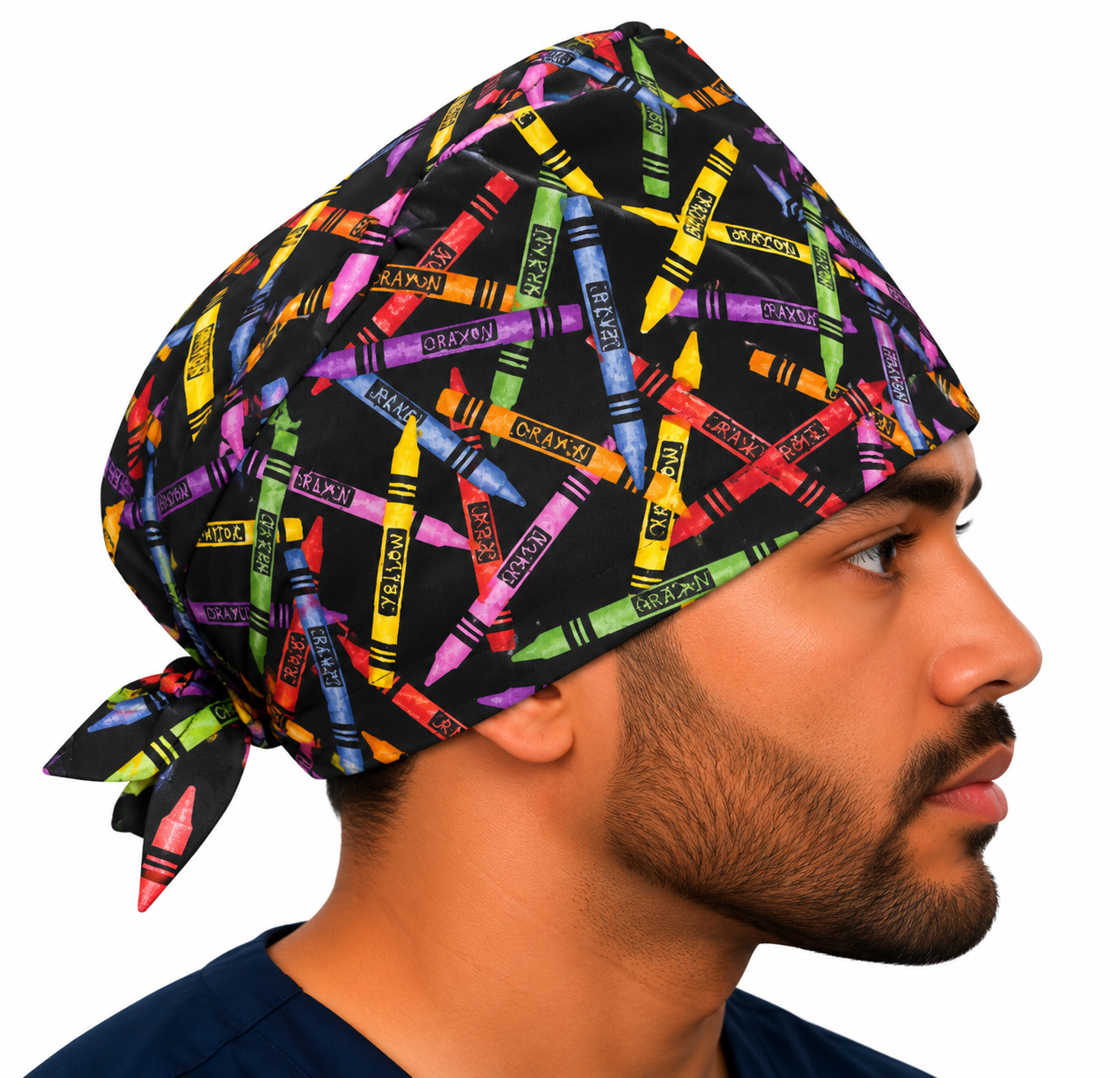 Coiffe de chirurgien en coton – Crayons colorés
