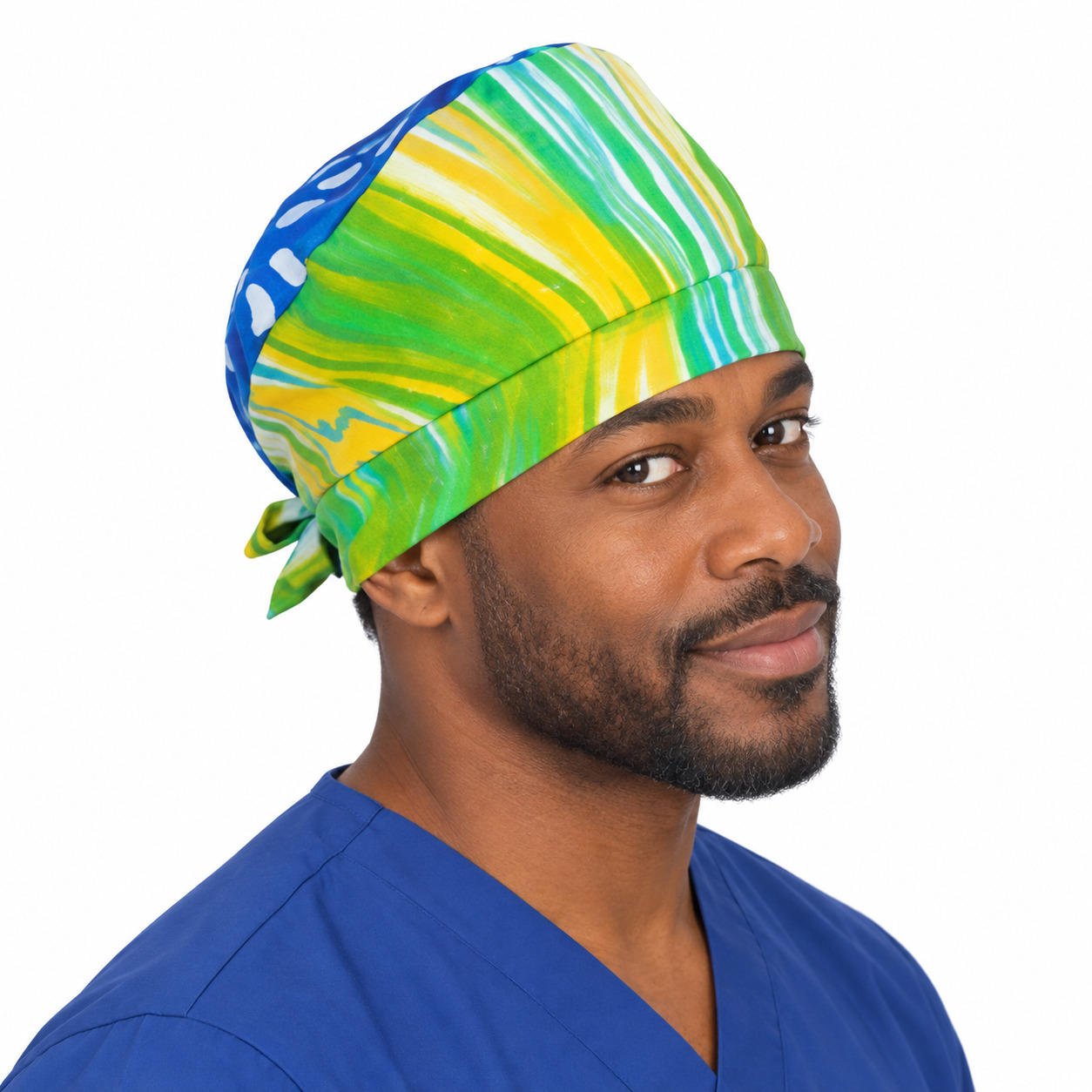 Calot médical en coton – Motif Arc-en-ciel – Taille adulte unisexe