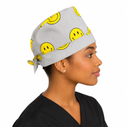 Coiffe de chirurgien en coton – Motif Smiley | Le Monde du Calot