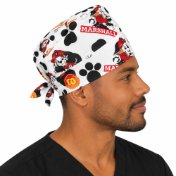 Coiffe de chirurgien en coton – Motif Marshall | Le Monde du Calot
