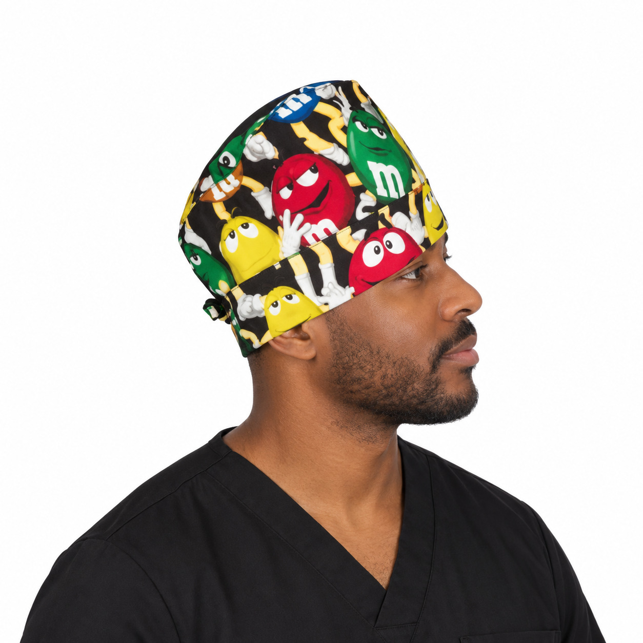 Calot médical bloc opératoire en coton – Motif Gourmand