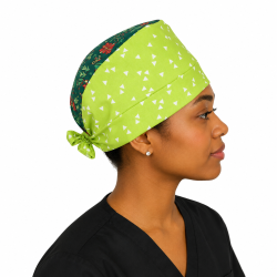 Calot médical bloc opératoire en coton – Motif Noël