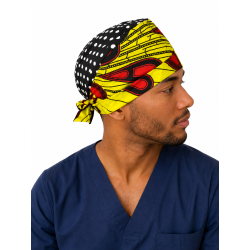 Calot médical bloc opératoire en coton – Motif Afrik | Le Monde du Calot