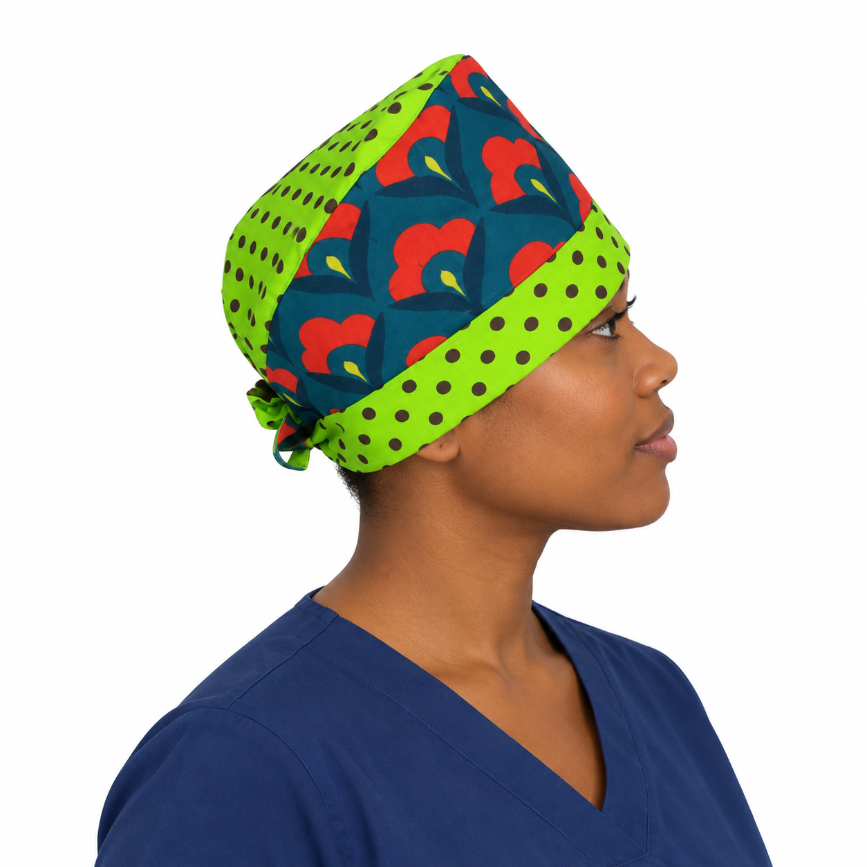 Charlotte médicale en tissu – Motif Bégonia