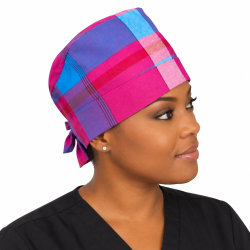 Calot médical infirmier – Motif Madras, lavable et ajustable | Le Monde du Calot